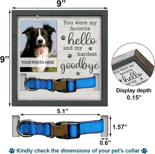Photo frame with a tie