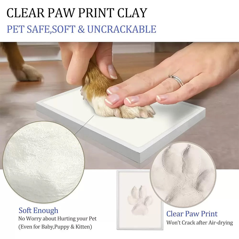 Folding photo frame with clay print